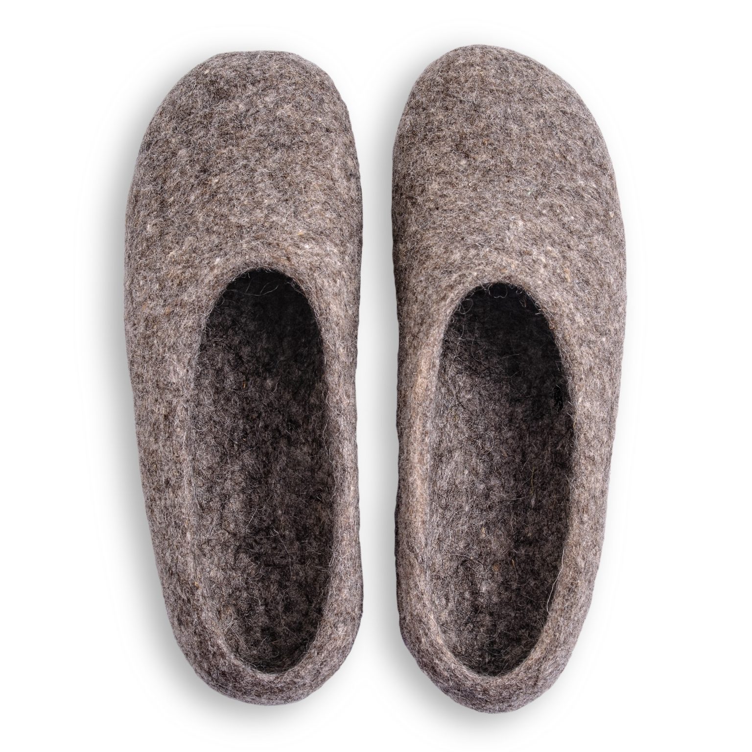 pantoffeln aus wolle grau handgemacht 6