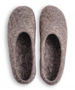 pantoffeln aus wolle grau handgemacht 6