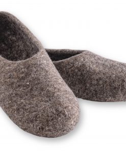 pantoffeln aus wolle grau handgemacht 3