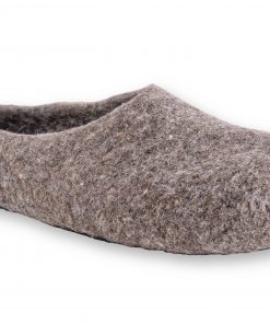 pantoffeln aus wolle grau handgemacht 1