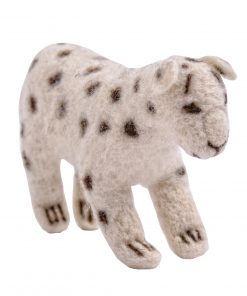 schneeleopard aus wollfilz