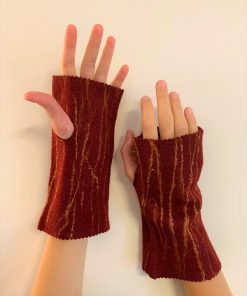 Filzstulpen rot fingerlos armstulpen