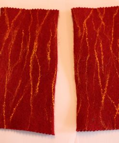 fingerlose handschuhe rot handgemacht aus filz