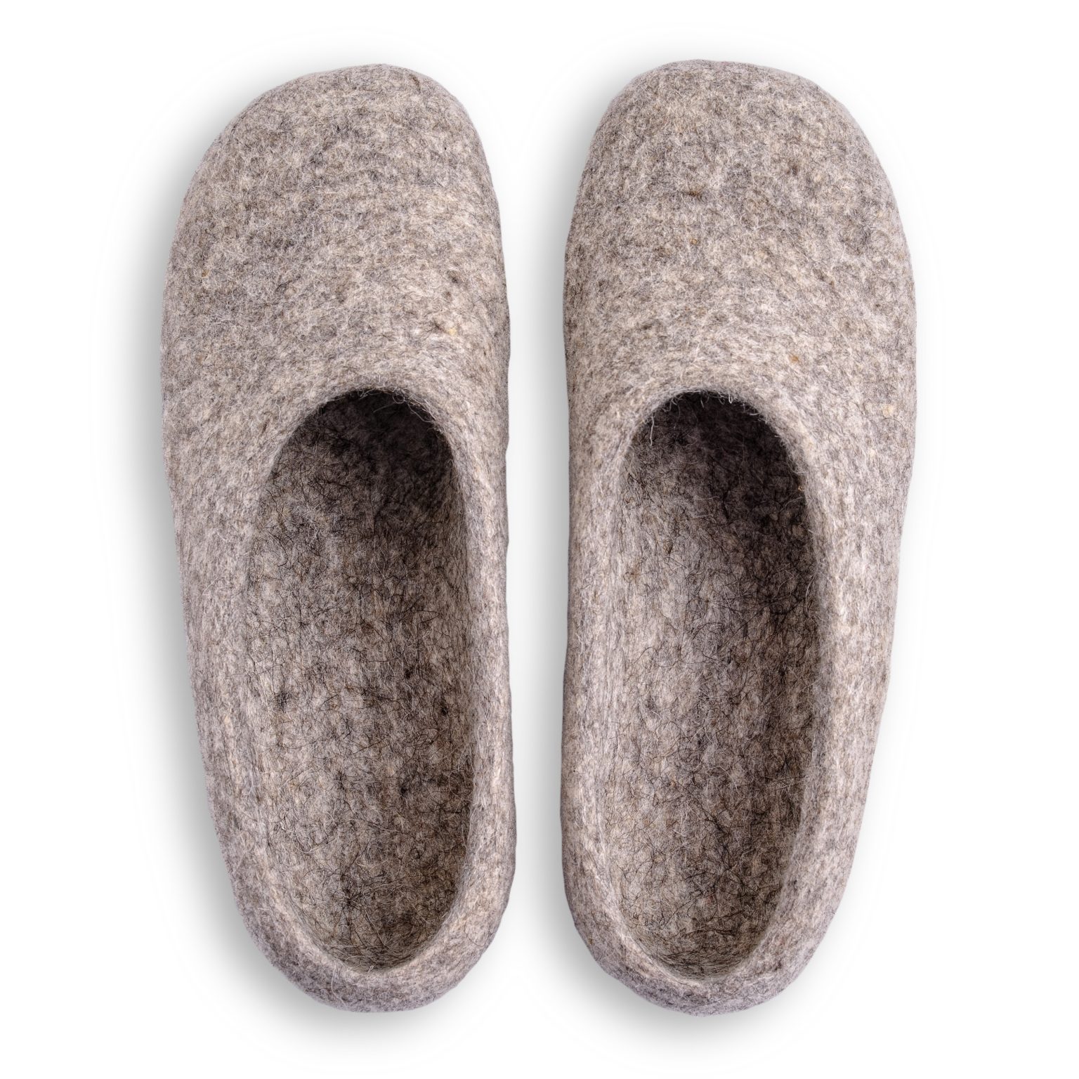 filzpantoffeln hellgrau aus Schafwolle 4