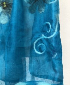 Seidenschal blau aus Seide