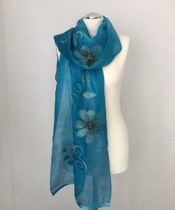 Seidenschal blau